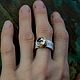 Silver ring with natural stones, silver ring with quartz. Rings. Natali Batalova. My Livemaster. Фото №5