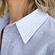 Order Shirt Cotton Oversize loose boyfriend Blue White Lilac. mozaika-rus. Livemaster. . Shirts Фото №3