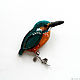 'Kingfisher ' brooch. Brooches. marina-tatarina. Online shopping on My Livemaster.  Фото №2
