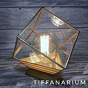 Для дома и интерьера handmade. Livemaster - original item Stained glass lamp in the loft style 