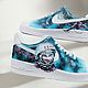 Кроссовки белые Nike Air Force 1 унисекс, кастом,космос ручная роспись. Кроссовки. Olgavolgoart. Роспись одежды и обуви. Кастом. Ярмарка Мастеров.  Фото №9