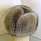 Ushanka raccoon fur and natures of the skin. Winter men's hats, Hat with ear flaps, Ekaterinburg,  Фото №1