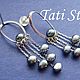 Серебряные серьги с жемчугом ,,PLAYFUL PEARLS,,. Серьги-пусеты. Tati Style. Ярмарка Мастеров.  Фото №6