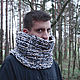 Чистошерстяной снуд "Рок-н-ролл" мужской, женский. Снуды. IRINA GRUDKINA Handmade Knitwear. Ярмарка Мастеров.  Фото №7