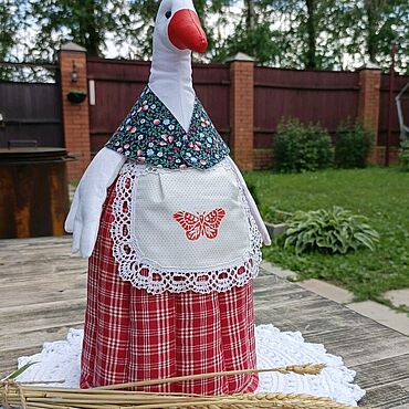 Для дома и интерьера ручной работы. Ярмарка Мастеров - ручная работа Грелка для френч пресса Гусыня. Handmade.