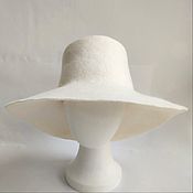 Аксессуары handmade. Livemaster - original item Plain hat with brim 11cm Telescopic.. Handmade.