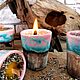 Свеча в фарфоровом стакане "Лаванда" дизайнерская керамика, Свечи, Москва,  Фото №1