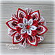 Order Scrunchie Festive style kanzashi. Rainbow colors. Livemaster. . Hairpins and elastic bands for hair Фото №3