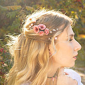 Украшения handmade. Livemaster - original item Copy of Bridal flower hair comb, Wedding flower hair clip. Handmade.