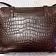 Men's bag made of natural abdominal crocodile skin. Men\'s bag. SHOES&BAGS. Online shopping on My Livemaster.  Фото №2