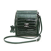 Сумки и аксессуары handmade. Livemaster - original item Crossbody bag: Handbag women`s leather green Flora Mod. C76-931. Handmade.