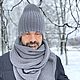 ШАПКА двойная вязаная НОРИС горчица. Шапки. Вязаный кэжуал  UNIC Ирина. Ярмарка Мастеров.  Фото №14