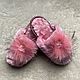 Children's slippers made of mouton pink, Footwear for childrens, Moscow,  Фото №1