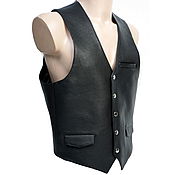 Мужская одежда handmade. Livemaster - original item Vests men`s: Leather Men`s Vest. Handmade.