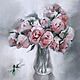 Painting Peonies in a vase (pale pink gray flowers), Pictures, Yuzhno-Uralsk,  Фото №1