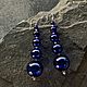  серьги из полых бусин. Серьги-продевки. KOKOSHNIKI           Jewelry studio. Интернет-магазин Ярмарка Мастеров.  Фото №2