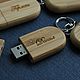 Деревянная флешка WD-2 4Gb с лазерной гравировкой на количество 20шт. Подарочные флешки. Promo Project. Интернет-магазин Ярмарка Мастеров.  Фото №2