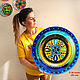 Order Round interior painting of the Mandala 'Infinity of the ocean'. Art by Tanya Shest. Livemaster. . Pictures Фото №3