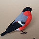 Снегирь - игрушка из шерсти. Войлочная игрушка. Art Chickadee. Интернет-магазин Ярмарка Мастеров.  Фото №2