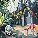 Cambodia oil painting elephant jungle, Pictures, Moscow,  Фото №1
