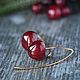 Red cherry-long cherry earrings. Earrings. Украшения в подарок ToutBerry. Online shopping on My Livemaster.  Фото №2