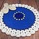 Christmas gift Mat crochet 'snowflake-2'. Carpets. knitted handmade rugs (kovrik-makrame). Online shopping on My Livemaster.  Фото №2