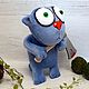 Blue cat with an axe He first started, soft toy cat. Stuffed Toys. Dingus! Funny cats and other toys. My Livemaster. Фото №4