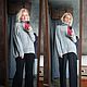 Свитер Light grey. Джемперы. Taisiya_knitwear. Интернет-магазин Ярмарка Мастеров.  Фото №2