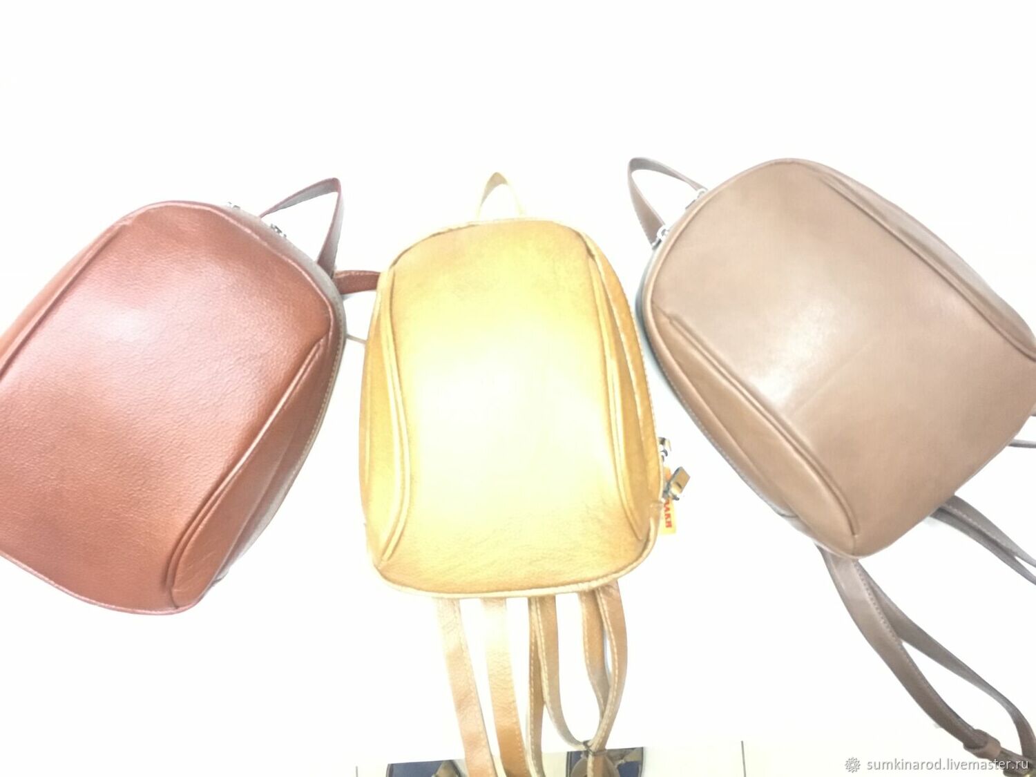 Маленький кожаный рюкзак Краб-4 купить в интернет-магазине Ярмарка ...