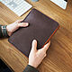 Папка-органайзер чехол на молнии для айпад iPad mini из кожи. Органайзер. INSIDE : Аксессуары из кожи. Интернет-магазин Ярмарка Мастеров.  Фото №2