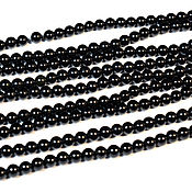 Материалы для творчества handmade. Livemaster - original item Agate black 4 mm, 28951063 beads ball smooth, natural stone. Handmade.