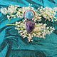 Кольцо с ларимаром и чароитом. Кольца. Karma-jewelry. Ярмарка Мастеров.  Фото №6