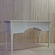 Desk pearl white color with four legs and three drawers. Will be a great piece of furniture in the home office and in the room of a young girl.