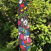 Винтаж handmade. Livemaster - original item Vintage silk Mickey mouse tie, handmade, Korea. Handmade.