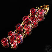 Украшения handmade. Livemaster - original item Long earrings Crimson shine. Pink, gold. Jewelery lampwork. Handmade. Handmade.