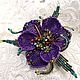 Brooch-pin 'Purple orchid'. Brooches. Svetlana (groza-sv72). Online shopping on My Livemaster.  Фото №2