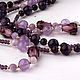 With pendant `lilac ` amethyst lampwork beads. purple lilac 5500
