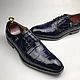 Order Men's shoes, crocodile leather, in dark blue!. SHOES&BAGS. Livemaster. . Shoes Фото №3