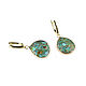 Turquoise earrings, natural turquoise earrings, turquoise earrings. Earrings. Irina Moro. My Livemaster. Фото №4