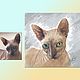 Портрет кота, кошки. Иллюстрации и рисунки. Гапонюк Анна (anng). Интернет-магазин Ярмарка Мастеров.  Фото №2