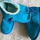 Homemade sheepskin turquoise Ugg boots. Ugg boots. Warm gift. Online shopping on My Livemaster.  Фото №2
