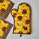Заказать Лоскутные прихватки "Подсолнухи". Ирина Терентьева. Лоскутное шитьё.. Ярмарка Мастеров. . Прихватки Фото №3