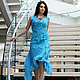 валяное летнее платье " Голубая вода", Платья, Сарасота,  Фото №1