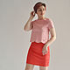 Skirt mini knitted straight coral color. Skirts. Skirt Priority (yubkizakaz). Online shopping on My Livemaster.  Фото №2