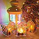 candlesticks: Melted glass candle holder Winter House, Candlesticks, Khabarovsk,  Фото №1