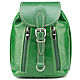 Women's leather backpack 'Hummingbird' (green), Backpacks, St. Petersburg,  Фото №1