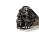 Заказать Кольцо из серебра Buddy John Skull NDR41-01. Blacksilver. Ярмарка Мастеров. . Кольца Фото №3