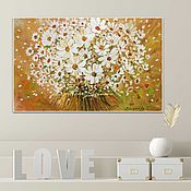 Сакура, цветущая вишня картина над диваном, белый ин