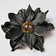 Natalia Nesteruk. Brooch made of leather. leather colors. the decoration of leather. Leather flowers decoration. Decoration with flowers of skin. Flower leather handmade. Leather flowers Fantasy. the 