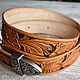 Order Women's belt made of leather with tisneniem1. Finist (tisneniekozhi). Livemaster. . Straps Фото №3